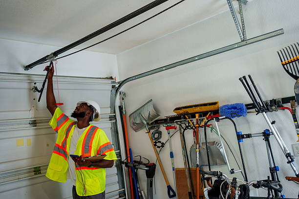 Professional Garage Door technician working in Haworth, NJ